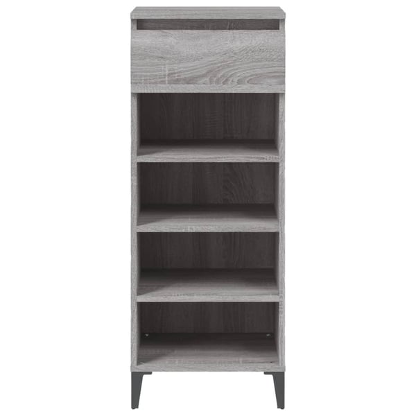 vidaXL Kenkäteline harmaa Sonoma 40x36x105 cm tekninen puu