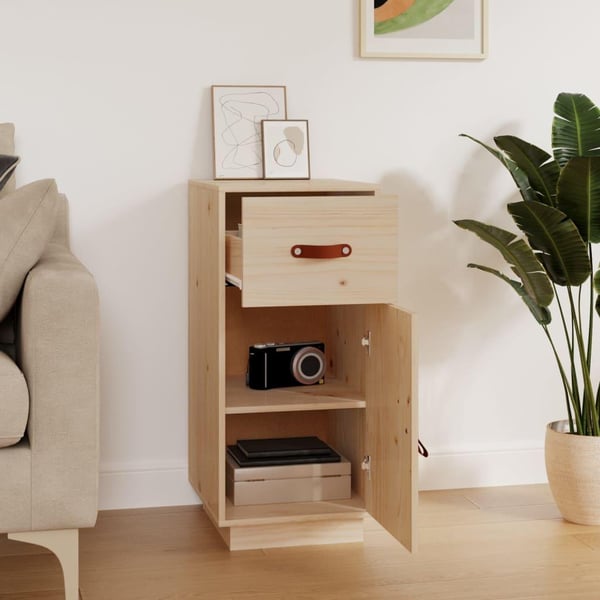 vidaXL Skjenk 34x40x75 cm heltre furu