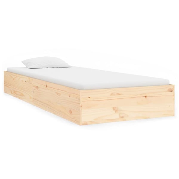 vidaXL Sengeramme heltre furu 90x190 cm Single