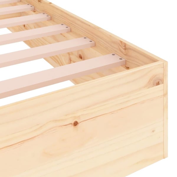 vidaXL Sengeramme heltre furu 90x190 cm Single