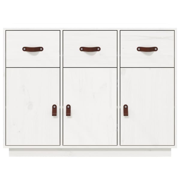 vidaXL Skjenk hvit 100x40x75 cm heltre furu