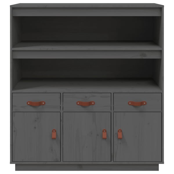 vidaXL Highboard grå 100x40x108,5 cm heltre furu