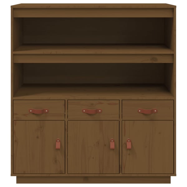 vidaXL Highboard honningbrun 100x40x108,5 cm heltre furu