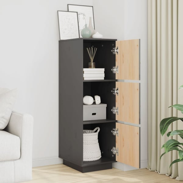 vidaXL Highboard grå 34x40x108,5 cm heltre furu