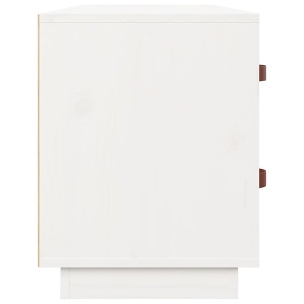 vidaXL Skobenk hvit 100x34x45 cm heltre furu