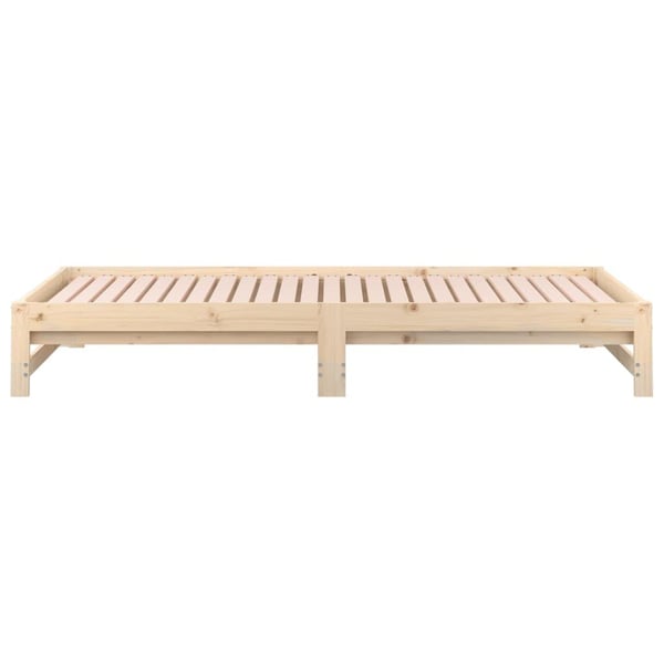 vidaXL Uttrekkbar dagseng 2x(90x190) cm heltre furu