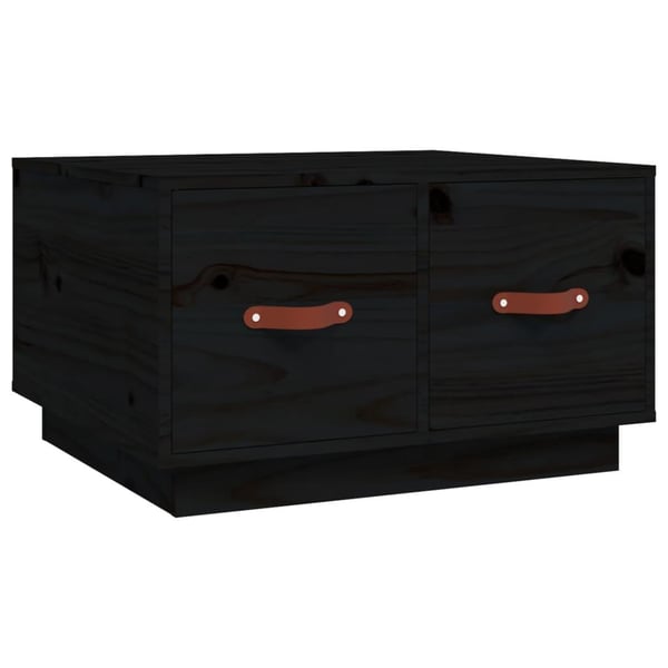 vidaXL Salongbord svart 60x53x35 cm heltre furu