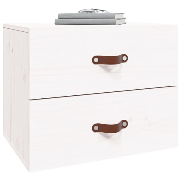 vidaXL Veggmontert nattbord hvit 50x36x40 cm