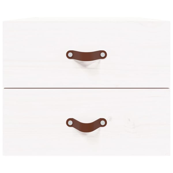 vidaXL Veggmonterte nattbord 2 stk hvit 50x36x40 cm