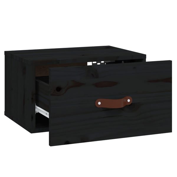 vidaXL væghængte sengeborde 2 stk. 40x29,5x22 cm sort