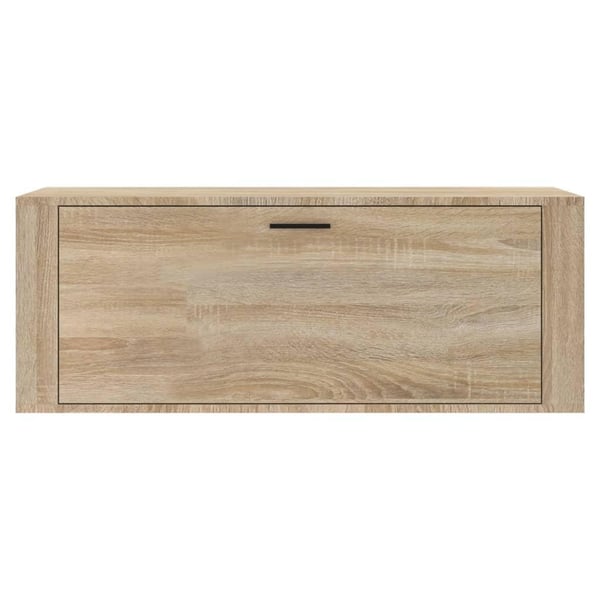 vidaXL Veggmontert skoskap sonoma eik 100x35x38 cm konstruert tre