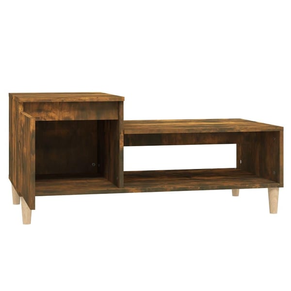 vidaXL Salongbord røkt eik 100x50x45 cm konstruert tre