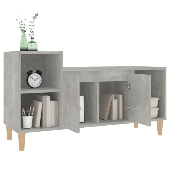 vidaXL TV-benk betonggrå 100x35x55 cm konstruert tre