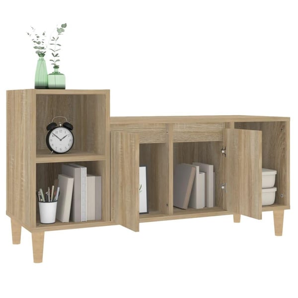 vidaXL TV-benk sonoma eik 100x35x55 cm konstruert tre