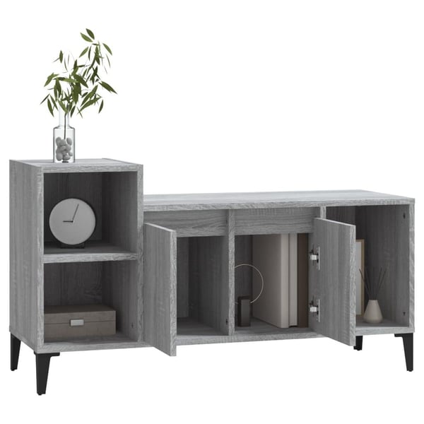 vidaXL TV-benk grå sonoma 100x35x55 cm konstruert tre