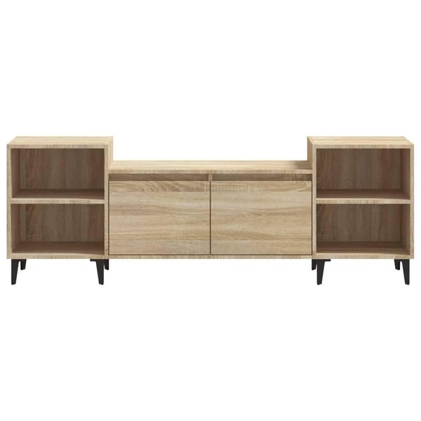 vidaXL tv-bord 160x35x55 cm konstrueret træ sonoma-eg