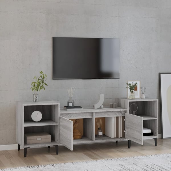 vidaXL TV-taso harmaa Sonoma 160x35x55 cm tekninen puu