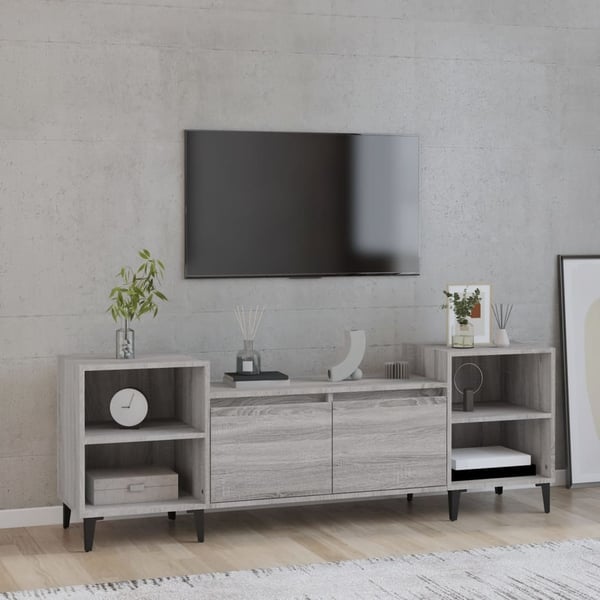 vidaXL TV-taso harmaa Sonoma 160x35x55 cm tekninen puu
