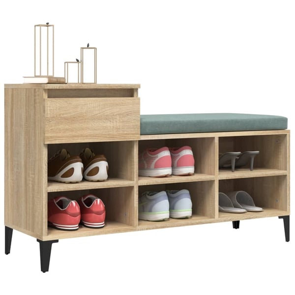 vidaXL Skoskap sonoma eik 102x36x60 cm konstruert tre