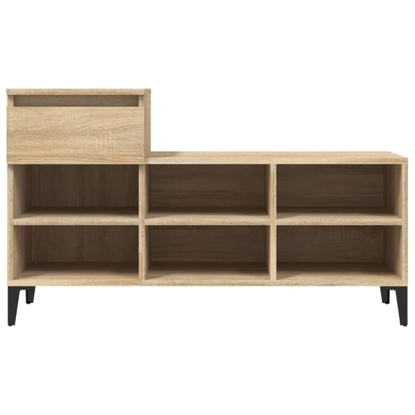 vidaXL Skoskap sonoma eik 102x36x60 cm konstruert tre