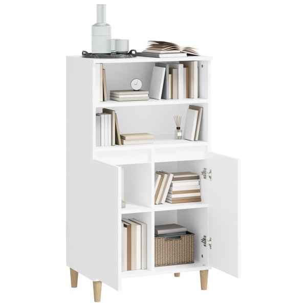 vidaXL skab 60x36x110 cm konstrueret træ hvid