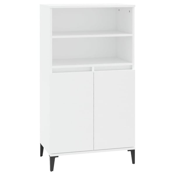 vidaXL skab 60x36x110 cm konstrueret træ hvid