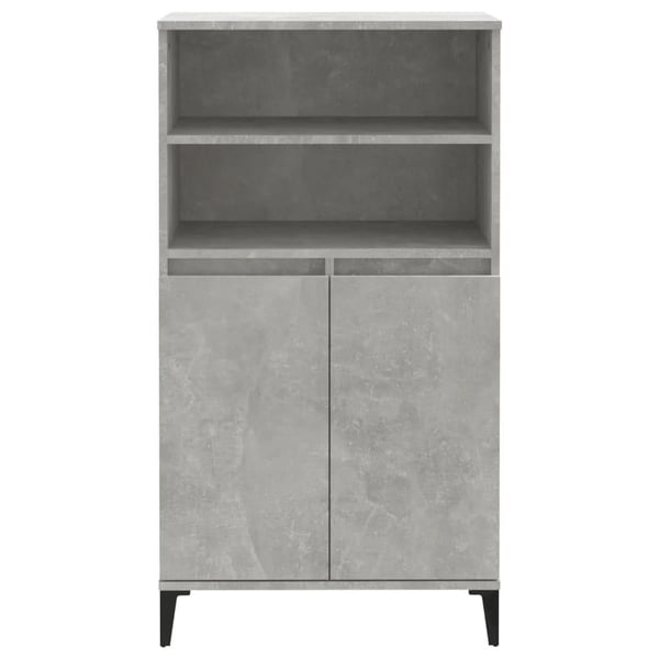vidaXL Kaappi betoninharmaa 60x36x110 cm tekninen puu