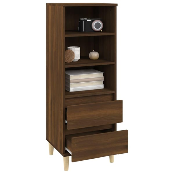 vidaXL Highboard brun eik 40x36x110 cm konstruert tre