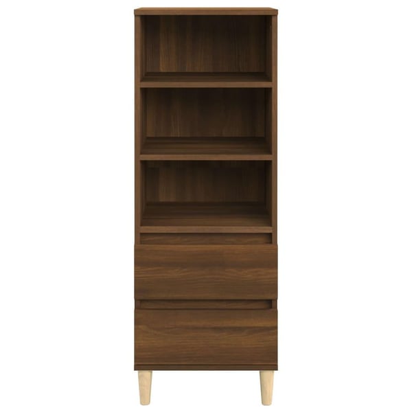 vidaXL Highboard brun eik 40x36x110 cm konstruert tre