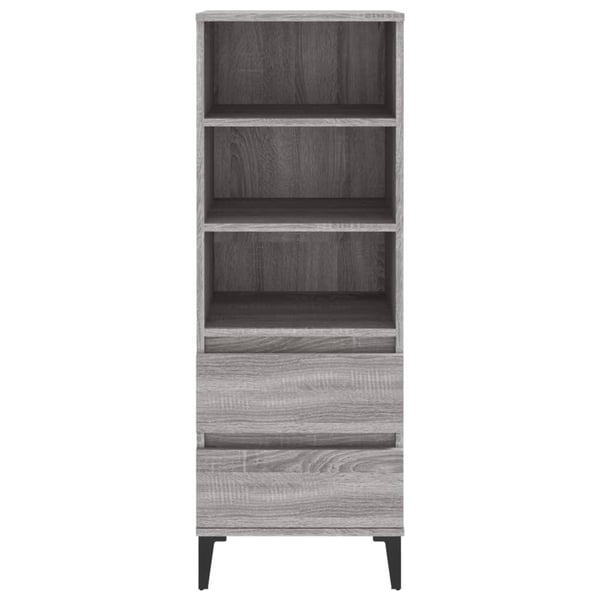 vidaXL Kaappi harmaa Sonoma 40x36x110 cm tekninen puu