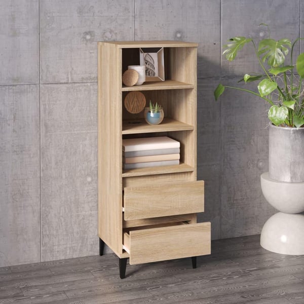 vidaXL skab 40x36x110 cm konstrueret træ Sonoma-eg