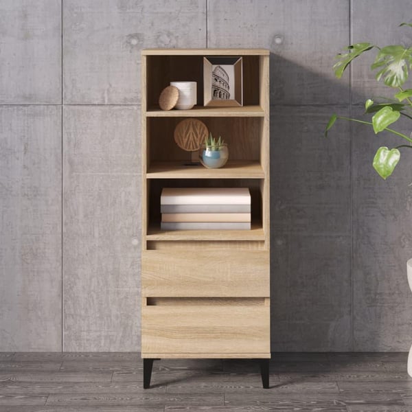 vidaXL skab 40x36x110 cm konstrueret træ Sonoma-eg