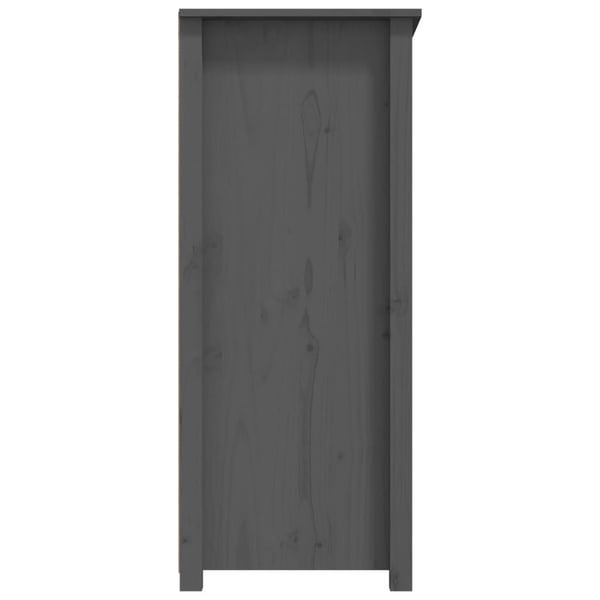 vidaXL Skjenk grå 83x41,5x100 cm heltre furu