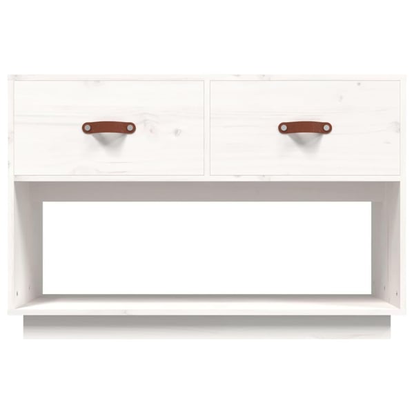 vidaXL TV-benk hvit 90x40x60 cm heltre furu