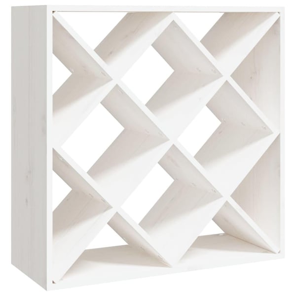 vidaXL Viinikaappi valkoinen 62x25x62 cm täysi mänty