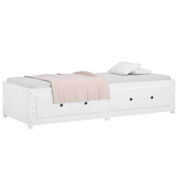 vidaXL Dagseng hvit 80x200 cm heltre furu