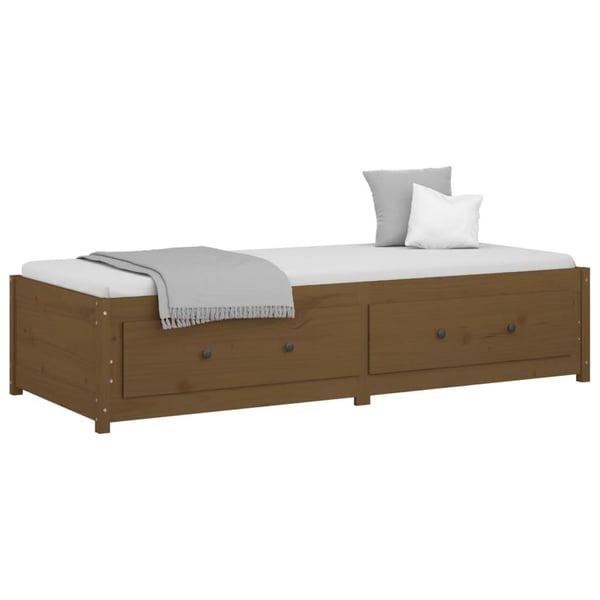 vidaXL Dagseng honningbrun 80x200 cm heltre furu