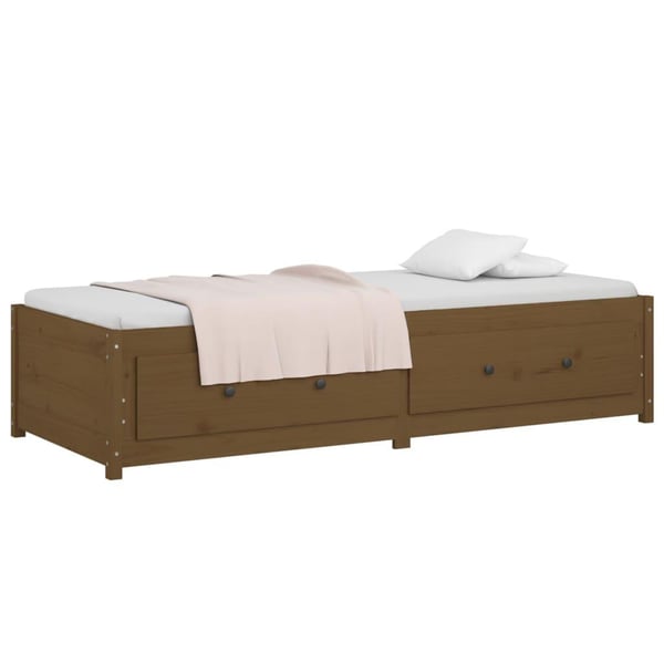 vidaXL Dagseng honningbrun 80x200 cm heltre furu