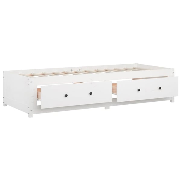 vidaXL daybed 90x190 cm Single massivt fyrretræ hvid