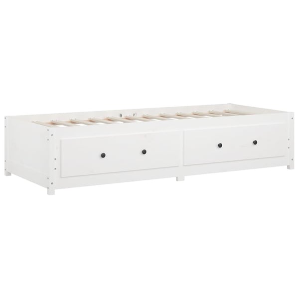 vidaXL Dagseng uten madrass hvit 90x200 cm heltre furu