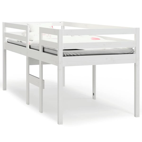 vidaXL Høyseng hvit 80x200 cm heltre furu