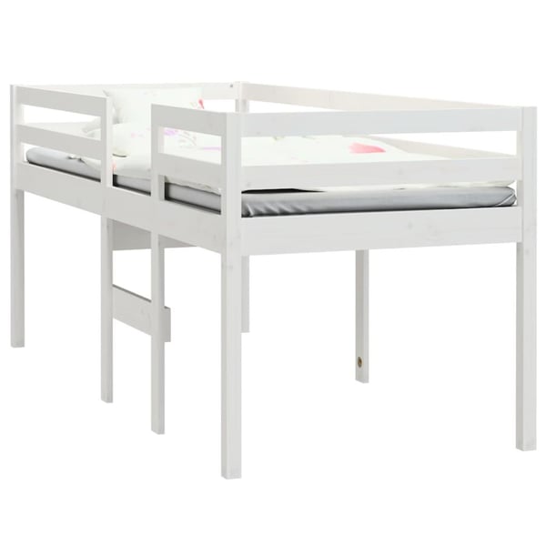 vidaXL Høyseng hvit 90x190 cm heltre furu