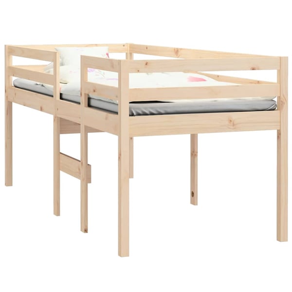 vidaXL Høyseng 75x190 cm heltre furu