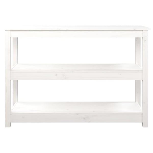 vidaXL Konsollbord hvit 110x40x74 cm heltre furu