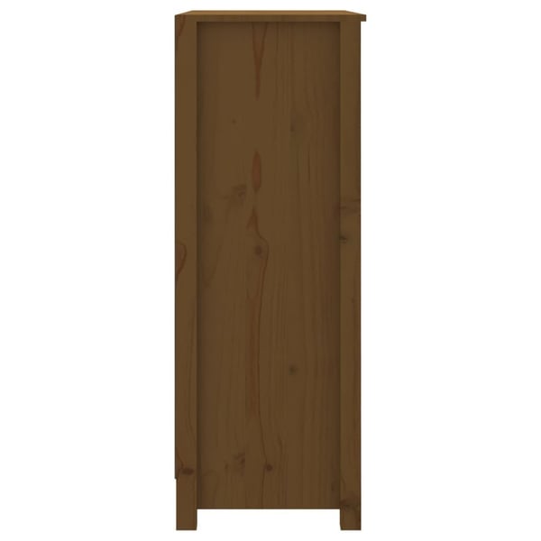 vidaXL bogreol 80x35x97 cm massivt fyrretræ gyldenbrun