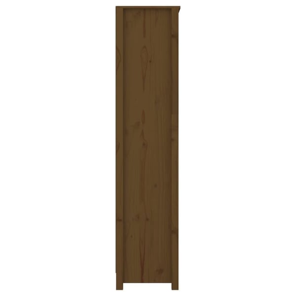 vidaXL Bokhylle honningbrun 80x35x154 cm heltre furu