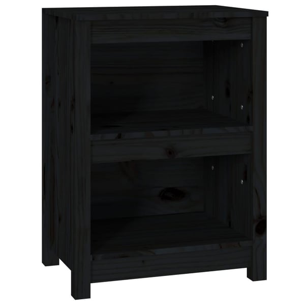 vidaXL Bokhylle svart 50x35x68 cm heltre furu