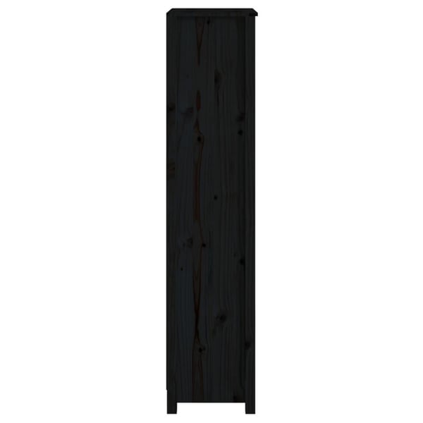 vidaXL Bokhylle svart 50x35x154 cm heltre furu