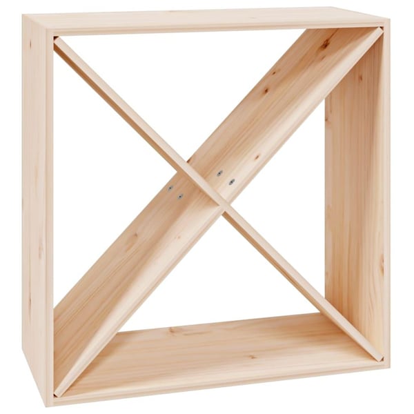 vidaXL vinreol 62x25x62 cm massivt fyrretræ