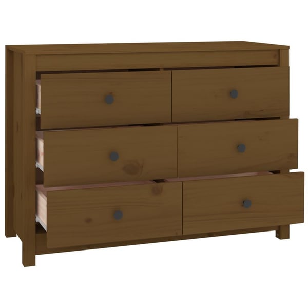 vidaXL Sideskap honningbrun 100x40x72 cm heltre furu
